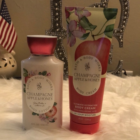 Bath & Body Works Other - NWT Bath & Body Works Champagne Apple & Honey Bundle w/ Body Cream & Body Lotion
